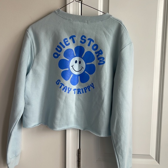 🏄♀️ Quiet Storm Surf Shop Cropped Sweatshirt Size Med - Picture 2 of 10
